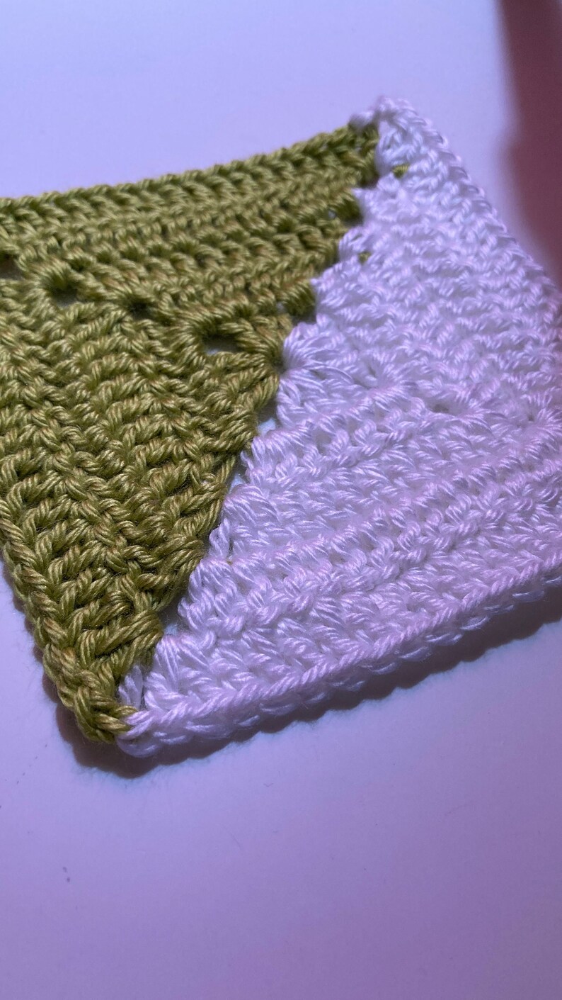 Half Square Triangle Solid Granny Square Pattern Twotone Etsy