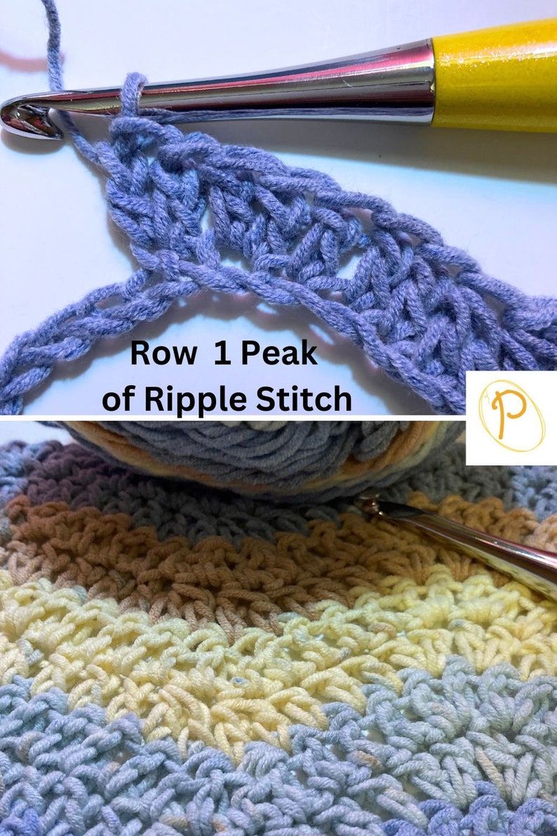 Double Crochet Ripple Stitch, easy Wavy Crochet Pattern Quick and Easy Crochet Blanket, Crochet Blanket Tutorial , Easy Crochet Patterns image 3