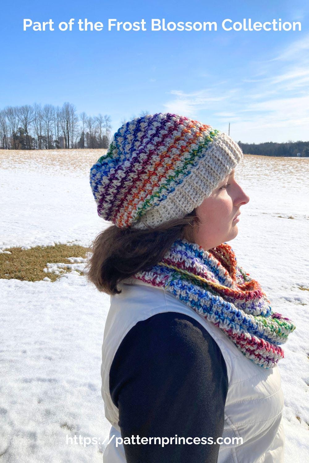 39 Hipster Slouchy Beanie Crochet Patterns for Stylish DIY Hats 15 Slouchy Beanie Frost Blossom Hat