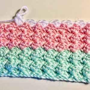 How to Crochet the Easy Blanket Stitch, beginner crochet pattern, crochet stitch tutorial, crochet blanket PDF Pattern image 9