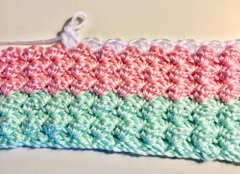 How to Crochet the Easy Blanket Stitch, beginner crochet pattern, crochet stitch tutorial, crochet blanket PDF Pattern image 9