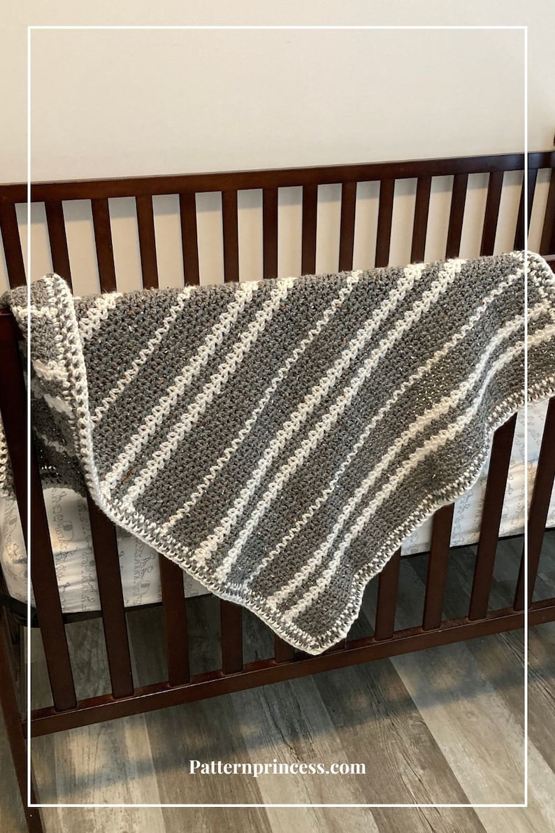 Crochet Baby Blanket, Cozy Man Cave Throw Crochet V-Stitch Blanket, Crochet Blanket Pattern Printable, Baby Afghan Crochet Pattern image 8