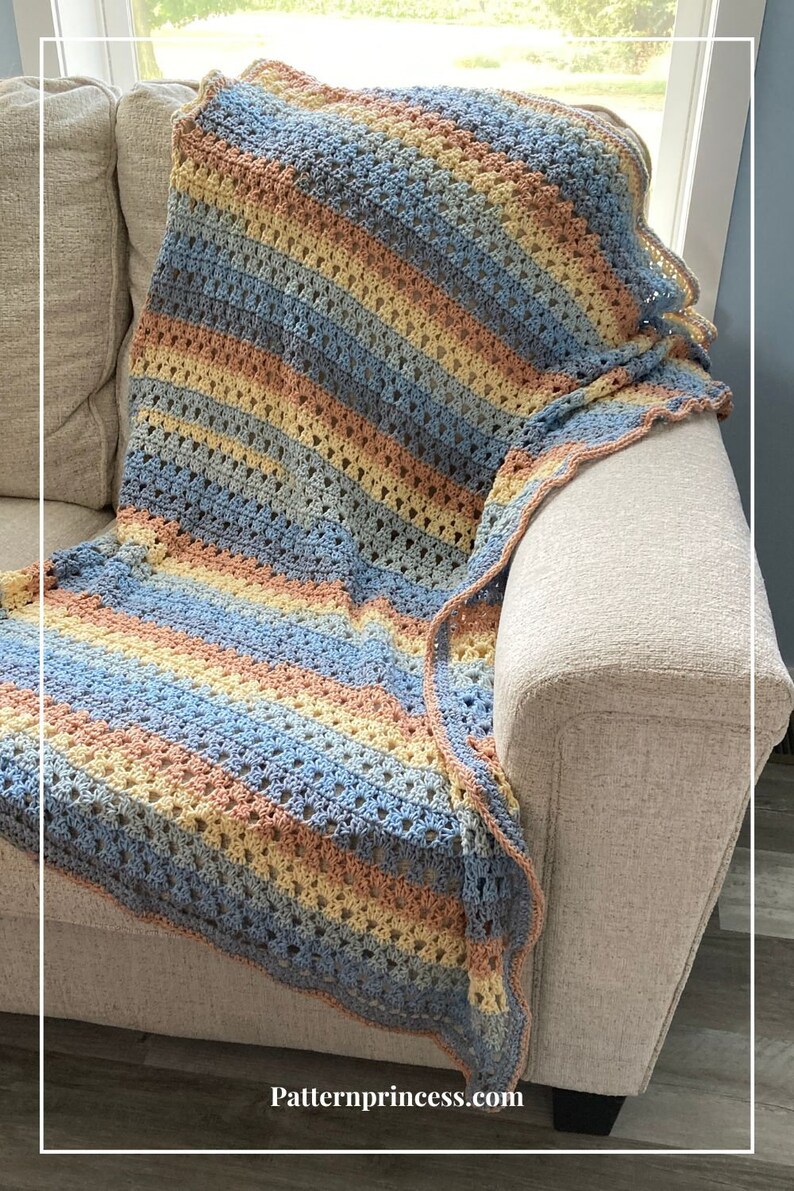 Quick and Easy Crochet Blanket, Crochet Blanket Tutorial , Crochet Modern Granny Blanket Pattern, Easy Crochet Patterns image 4