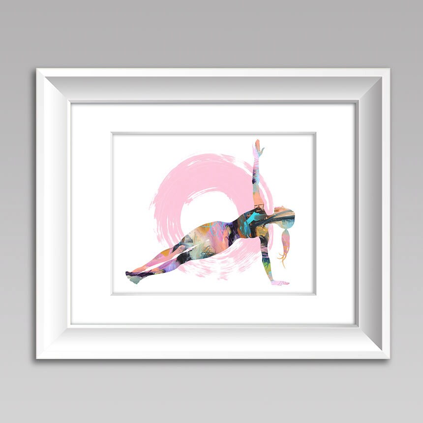 Yoga Side Plank Pose LARGE Yoga Wall Art Yoga Etsy