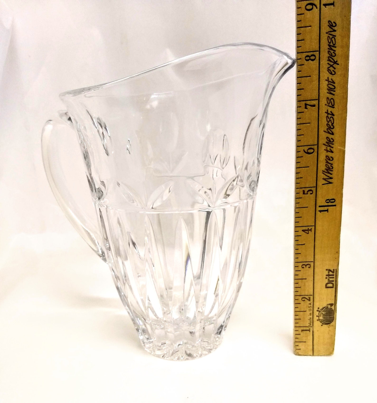 Block Polish Lead Crystal Pitcher. 32 Oz. 8 Tall. Etsy