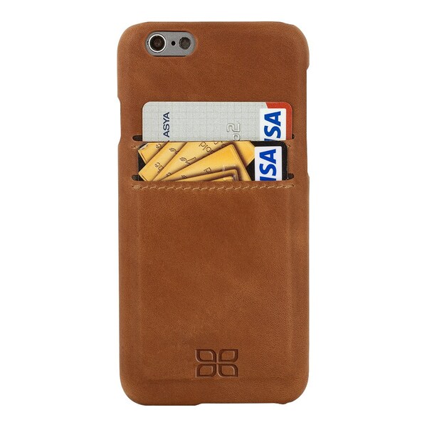 iPhone 6S Leather Cover, iPhone 6 Plus Leather Case, The Best Case for iPhone in RusticBrown, Perfect to carry Essential Cards, Stylish Gift