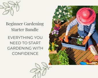 Beginner Gardening Bundle | Gardening for Beginners | Vegetable Garden Planner & Workbook | Printable PDF Guide