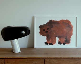 Affiche authentique, artiste contemporain, Rop Van Mierlo, <BEAR, 2020>