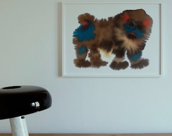 Affiche authentique, artiste contemporain, Rop Van Mierlo, <MANDRILL, 2020>