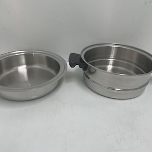 Amway Queen Stainless Steel Steamer & Double Boiler Insert Set GUC U.S.A. Vintage