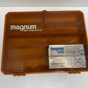 Vintage MAGNUM 1146 By PLANO Double Sided Portable Fishing Tackle  Box/Crafts Box