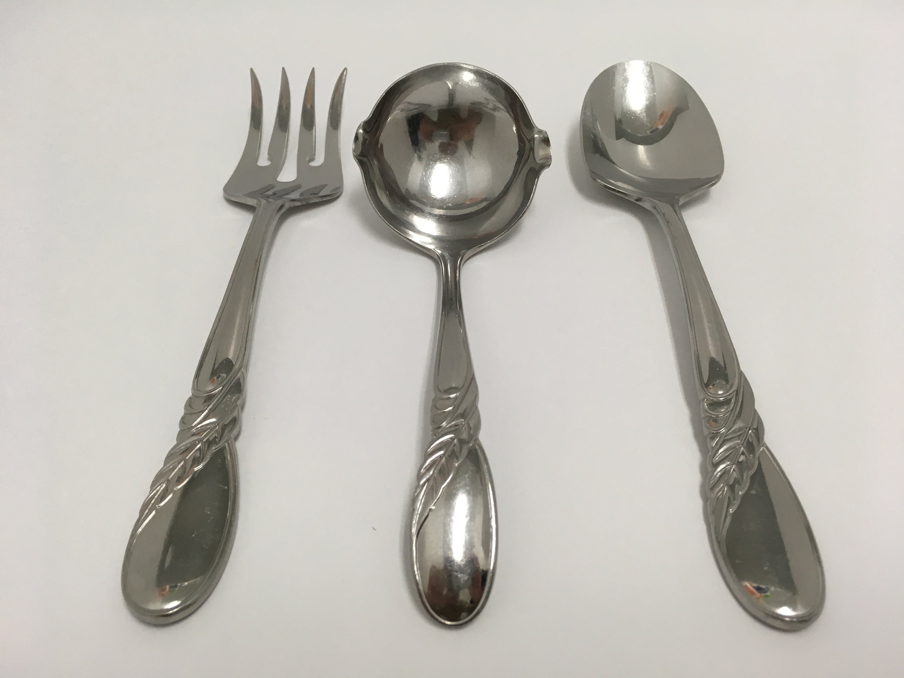 Sterling Collectables: Mikasa Regent Bead Gold 65 Piece Stainless Steel Flatware Set