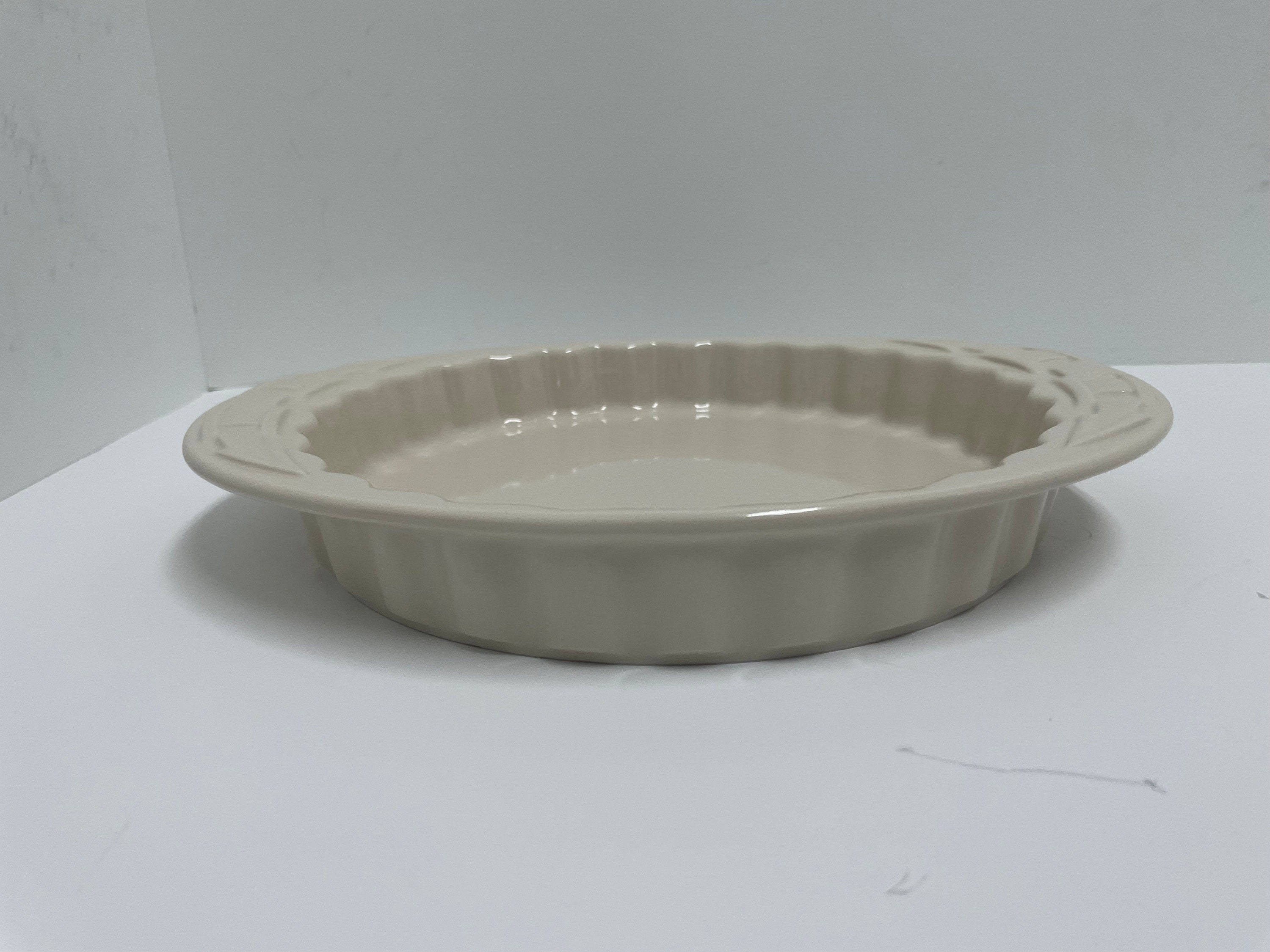 Longaberger Pottery Large Baking Dish Heirloom Ivory Woven Traditions