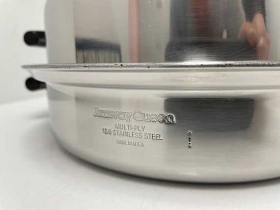 RECONDITIONED 11in Amway Queen SKILLET 18/8 Surgical Stainless