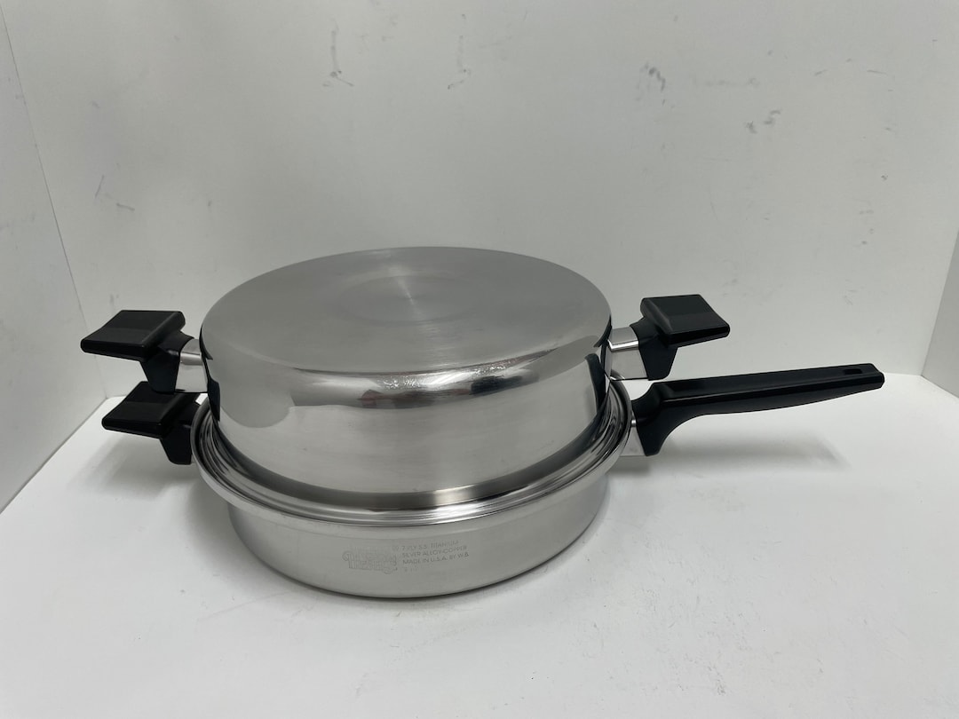 ROYAL PRESTIGE 7ply Stainless Steel Titanium Silver Alloycopper 11" Chicken Fryer/skillet With