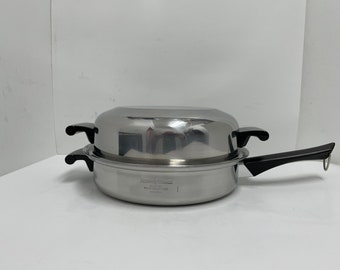 Vintage Saladmaster Stainless Steel Double Boiler Pot Steamer cookware