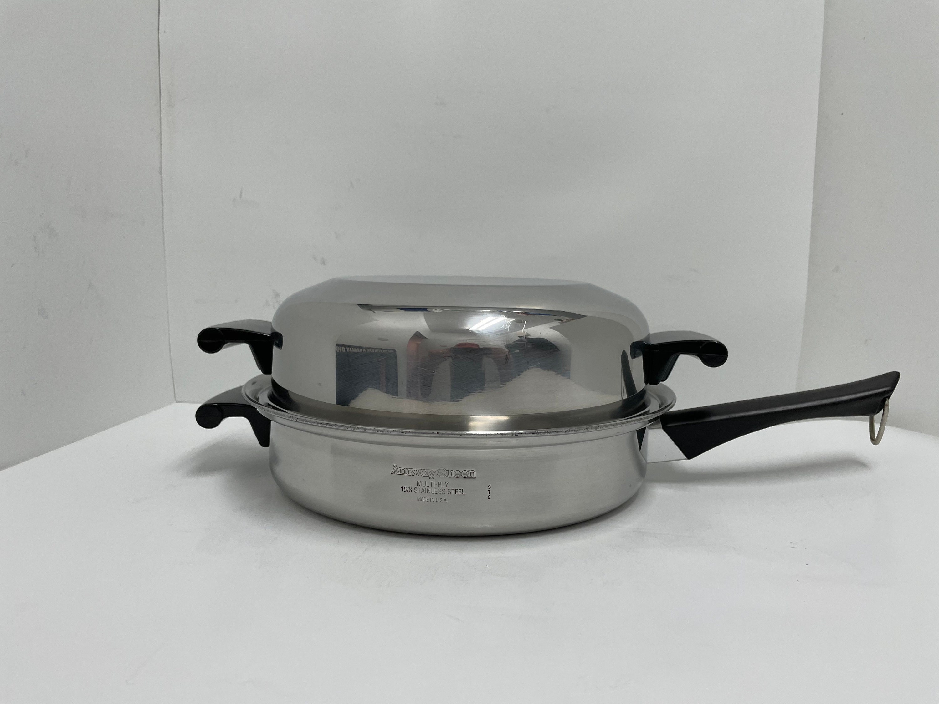 RECONDITIONED 11in Amway Queen SKILLET 18/8 Surgical Stainless