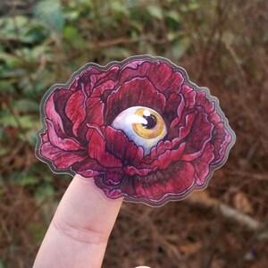 Pivoine Bordeaux - AUTOCOLLANT EN VINYLE