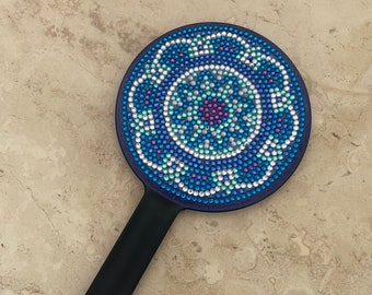 Diamond Art Mandala Design Hand Held Mirror - Completed