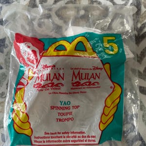 Mc Donalds Happy Meal 1998 Mulan Yao Spinning Top Toy