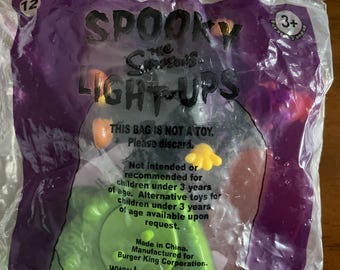 Burger King Vintage 2001 The Simpsons Spooky Light up #12 Grandpa Happy Meal Toy