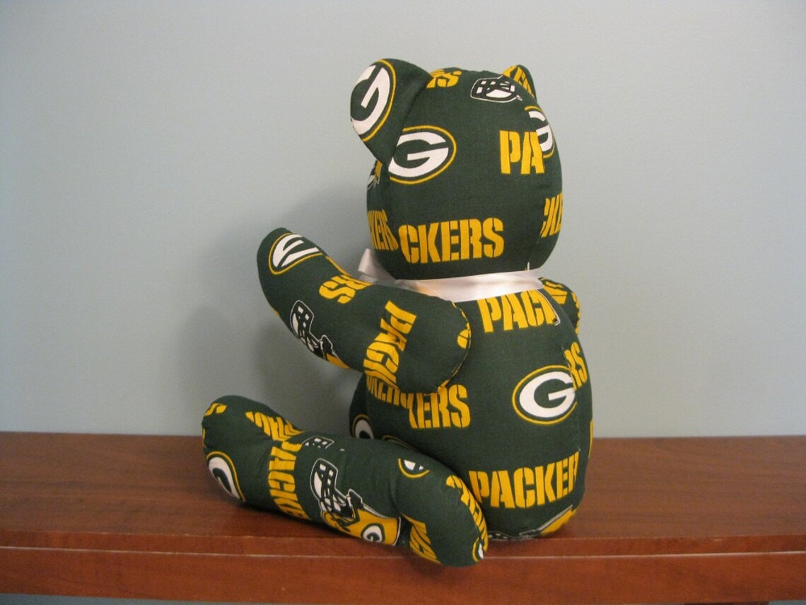 Green Bay Packers Bear Nfl Bear Stuffed Bear Football Bear Etsy