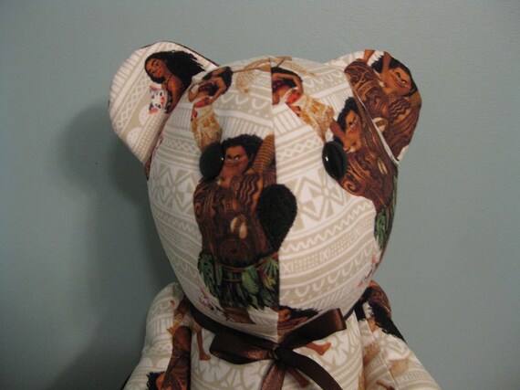 Moana Bear-Teal-stuffed bear novelty bear souvenir bear handmade bear custom bear teddy bear