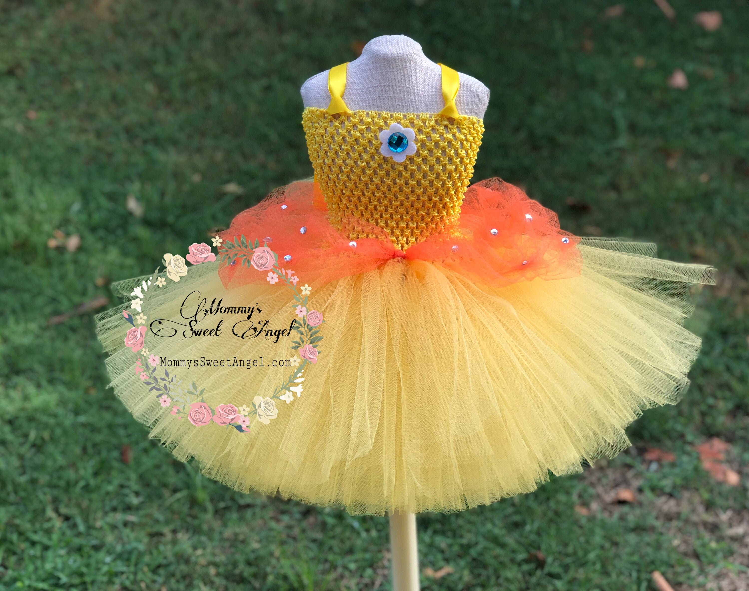 Princess Daisy Tutu Dress Comes W/ Matching Bow. Fairy Etsy