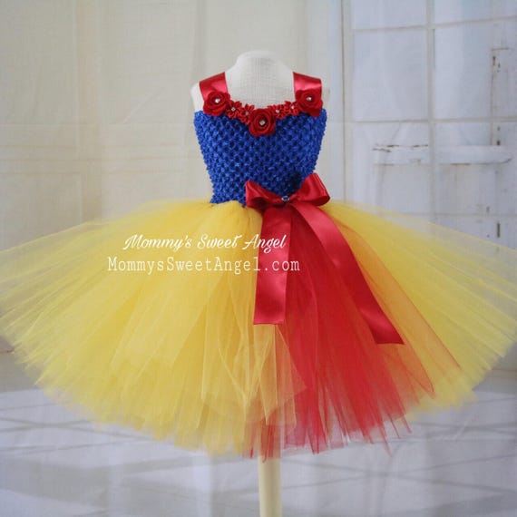 Snow White tutu dress Snow White dress comes w matching hairpiece Princess Birthday tutu dress Princess Halloween costume