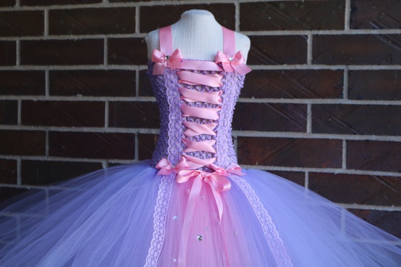 pink and violet tutu dress