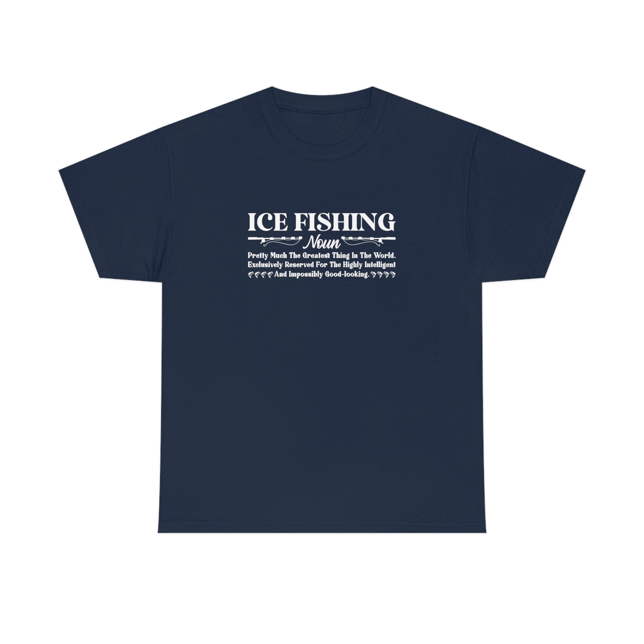 Funny Ice Fishing Design for Ice Fisherman' Men's T-Shirt