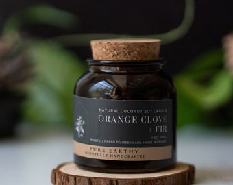 Orange Clove + Fir Coconut Soy Candles Apothecary Collection