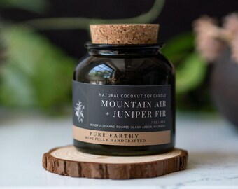 Mountain Air + Juniper Fir Coconut Soy Candles Apothecary Collection