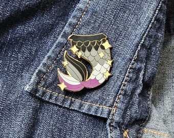 Proud Mermaids Pins - Ace Mermaid Tail Enamel Pin