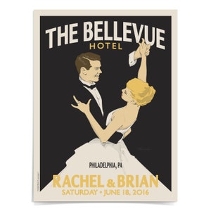 Wedding Waltz Personalized 18x24, 24x36, 36x54, or 42x65 Unframed Wedding Art (15 Color Options Available)