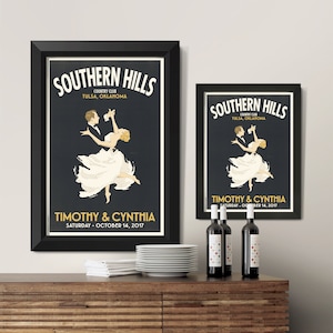 First Dance Personalized Framed Wedding Art 18x24 or 24x36 (15 Color Options Available)