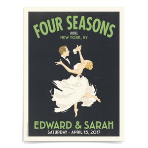 First Dance Personalized Wedding Unframed Art 18x24, 24x36, 36x54, or 42x65 (15 color options available)