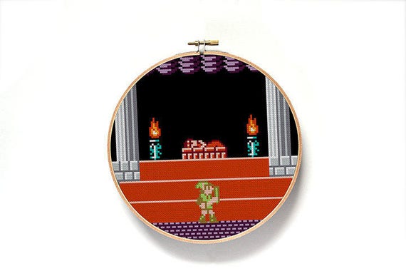 Zelda Cross Stitch Pattern (PDF) | Zelda 2 The Adventure of Link Cross Stitch Pattern | 8 Bit Cross Stitch Pattern