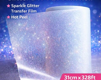 Glittery Dtf Pet Roll Film Glitter Film Widths 328 Ft Long - Glitter Sparkle