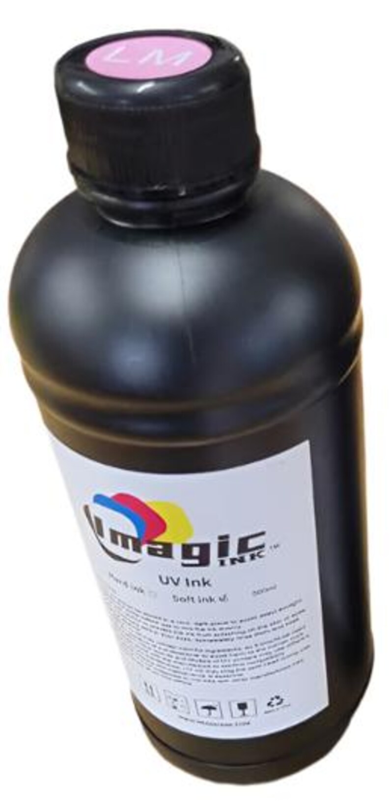 Imagic Ink For Uv Printers Uv Ink - Choose Your Color And Type (500Ml Bottles) - Hard, Neutral, Soft, Fluorescent - Uv Inks With Jay'S Print Light Magenta (Lm)