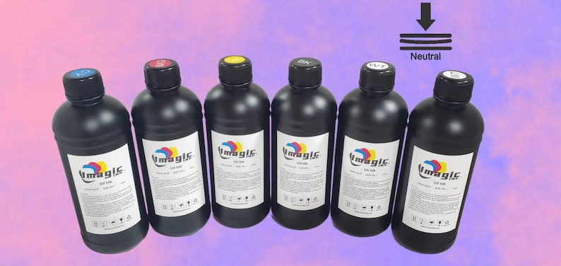 Imagic Ink For Uv Printers Uv Ink - Choose Your Color And Type (500Ml Bottles) - Hard, Neutral, Soft, Fluorescent - Uv Inks With Jay'S Print image 2