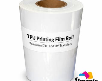 The 3D Siliconized Printing Film – White Opaque Tpu Roll – 12" Wide × 100 Meters – For Soft Ink Print & Cut
