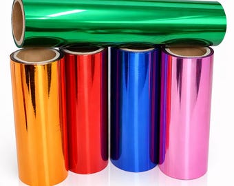 Colored Foil Film For Uvdtf 32Cmx120 Meters 3In Diameter - Red, Orange, Copper, Green, Pink Rose, Blue, Green By Imagic