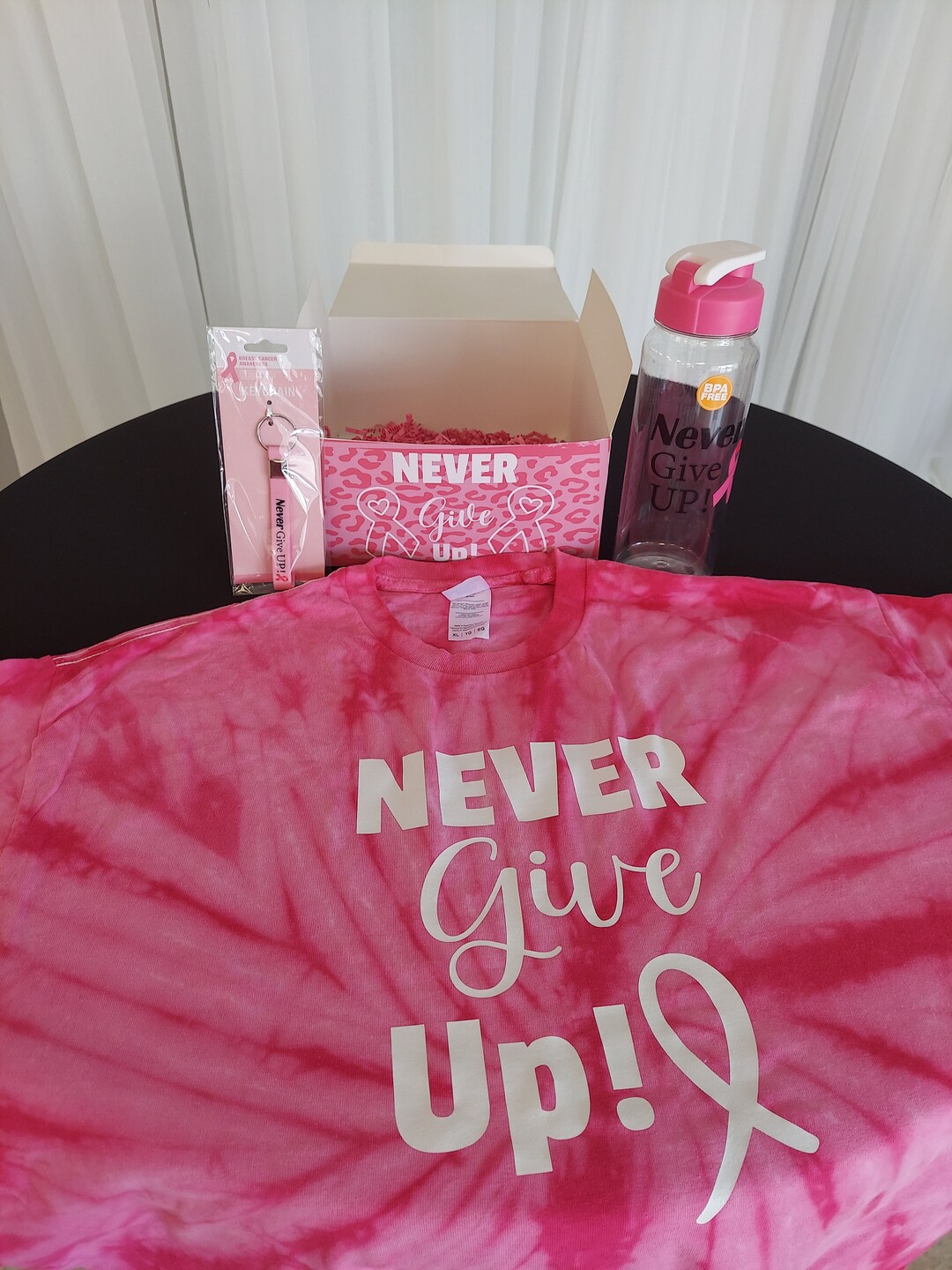 Never Give up Gift Box Breast Cancer Awareness Encourage Mom Sister