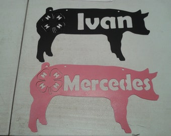 4H Animal Silhouette Name Sign's