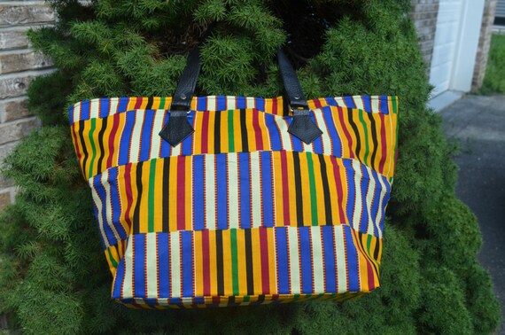 The mayowa Shopper Tote African Fabric and | Etsy