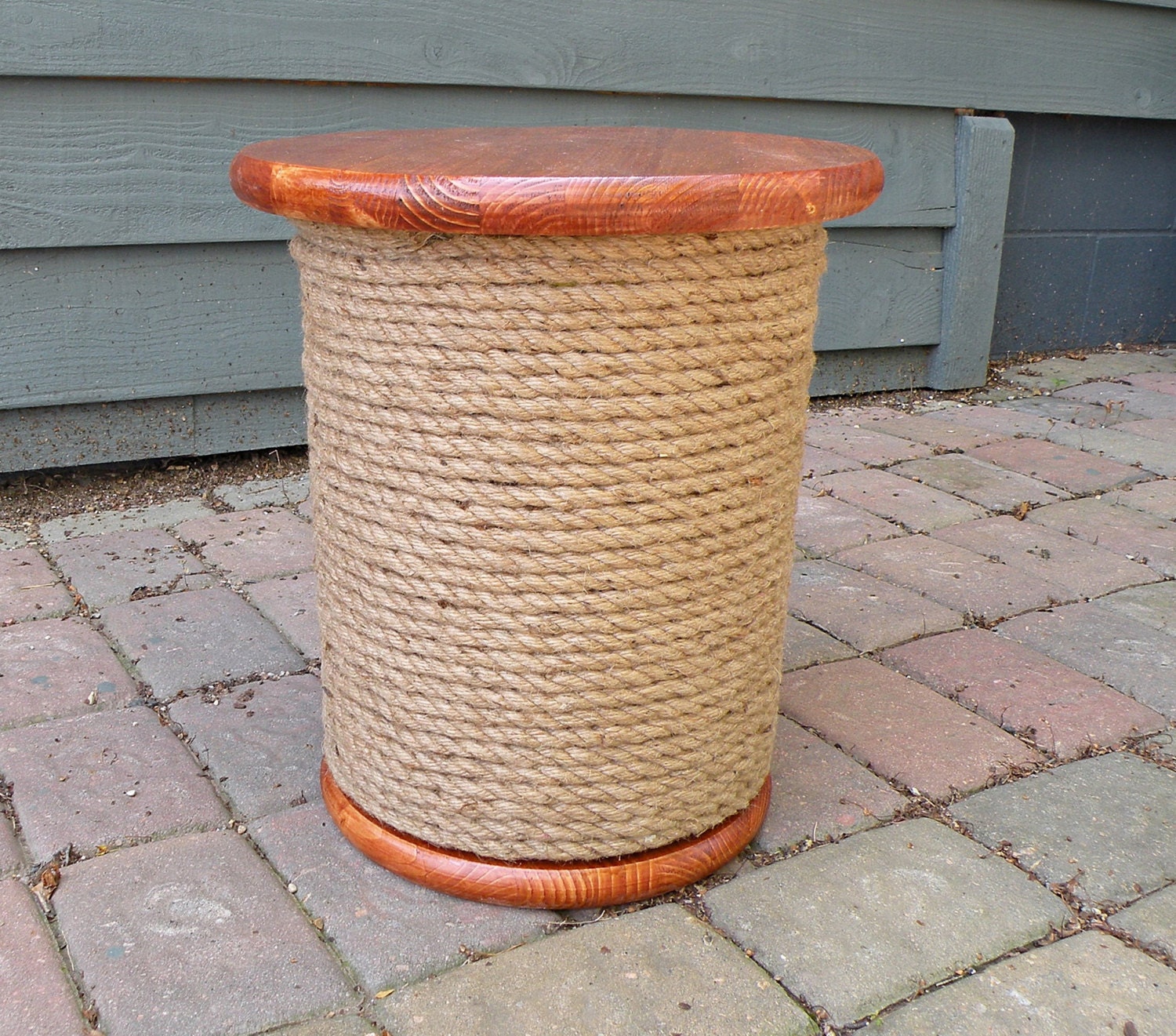 Furniture Home & Living Rustic Decor Nautical Decor Spool Table Jute
