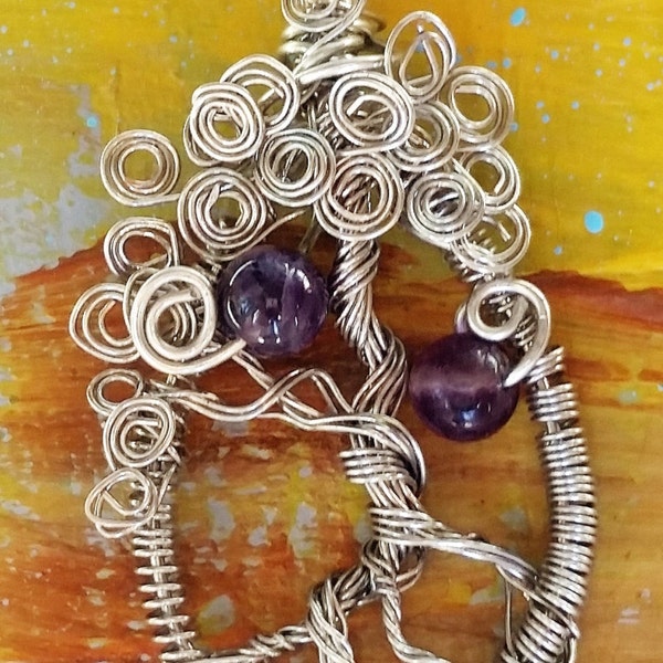Wire Wrapped Tree of Life w/ Amethyst