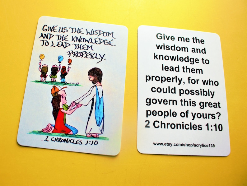 Scripture Doodle of Encouragement Card2 Chronicles 1:10Godly ParentingScripture MagnetScripture BookmarkFaith like a childJesus Art