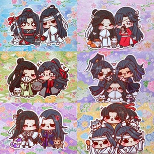 Mxtx WangXian BingQiu HuaLian RanWan YanShen Adesivos de vinil Mdzs Tgcf Svss Erha Mil Outonos